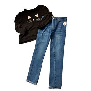 Jessica Simpson Skinny Jeans Girls Sz 6x outfit cat long sleeve